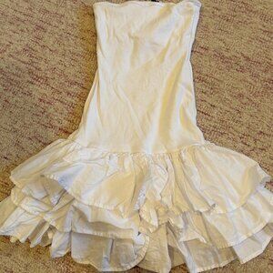 Zara Ruffle Bubble Skirt Strapless Dress